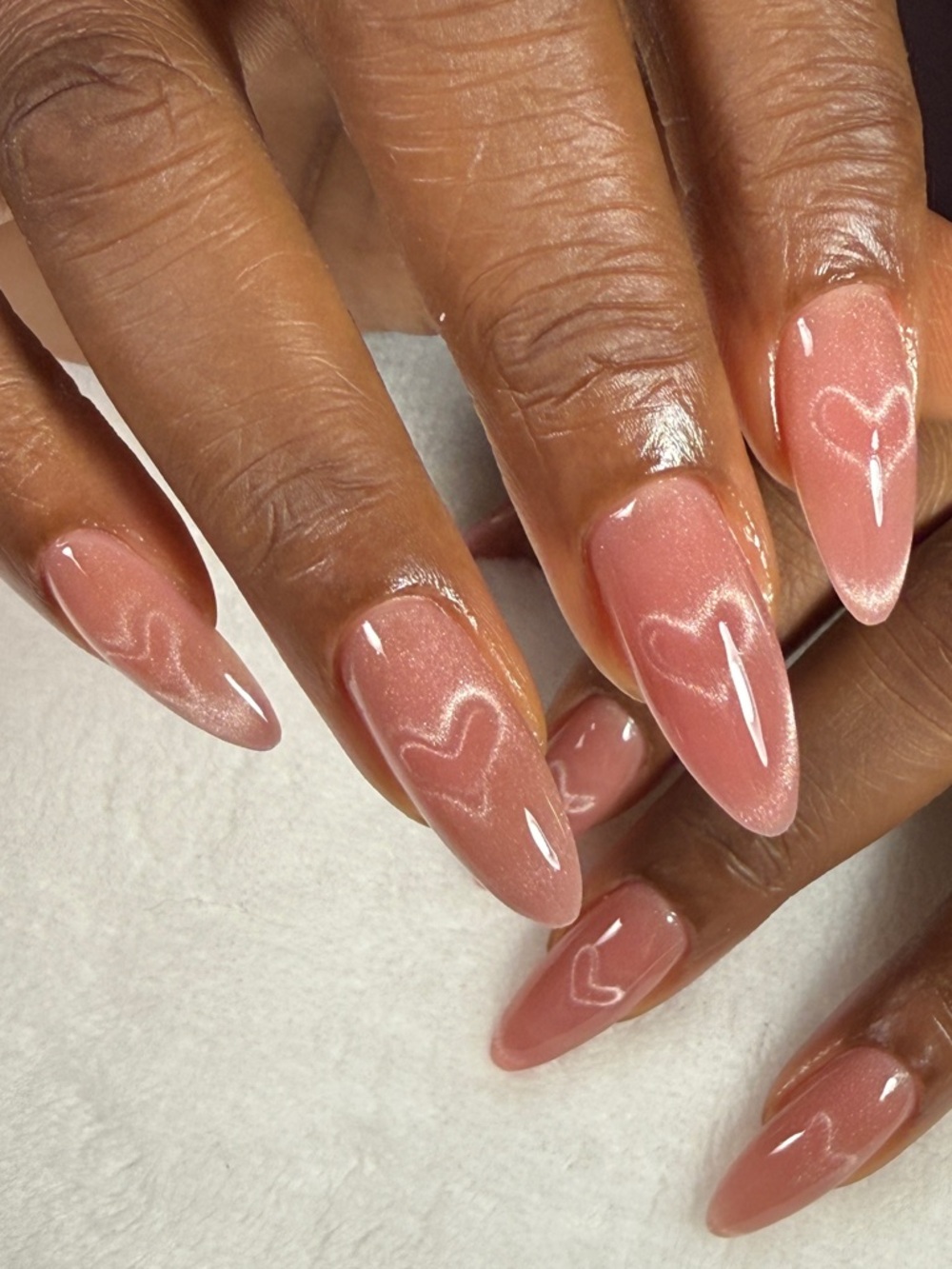 Custom gel press-on nails made by artisan set